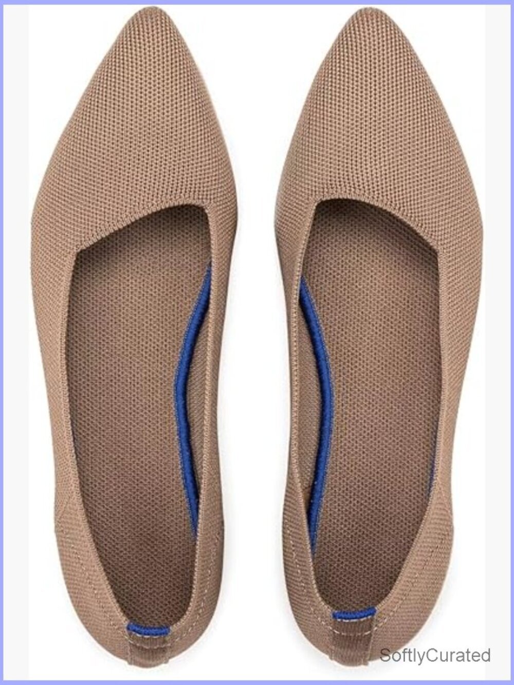 Pointed Toe Knit Flats Slip On Comfort Ballet Shoes Women's Size